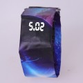  LED creative men's and women's fashion trend black technology paper watch